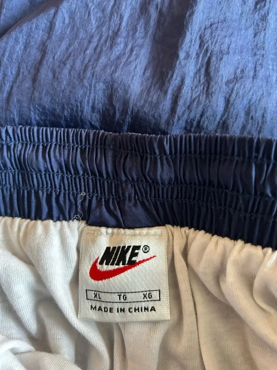 Vintage 90s Nike Blue Track Plants Size XL Wide Leg Baggy Y2K - Picture 2 of 5